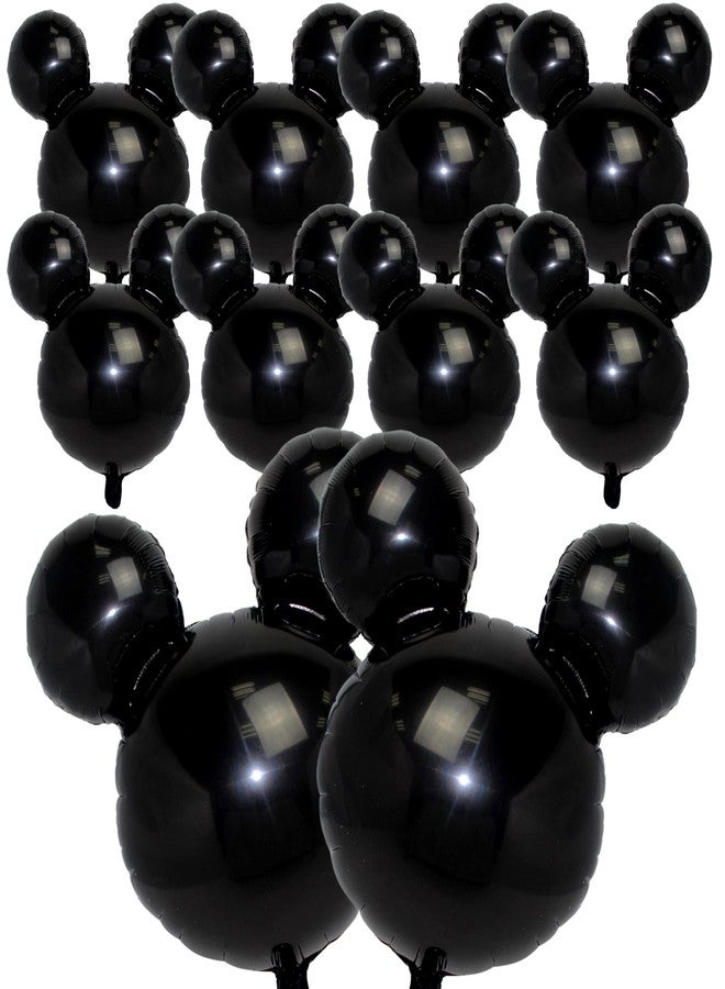 BOGAZNET 10 PCS Black Mouse Head Foil Balloons for Kids 24" Murine Mylar Balloons for 1st Birthday Mouse Head for Kids Party Decoration and Birthday Party Supplies - Image 1